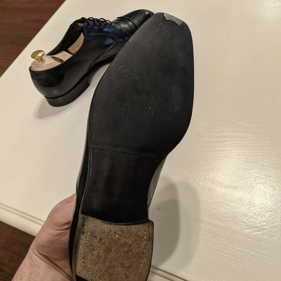 9/9.5 Edward Green Fawsley Black Dress Shoes - Picture 4 of 8